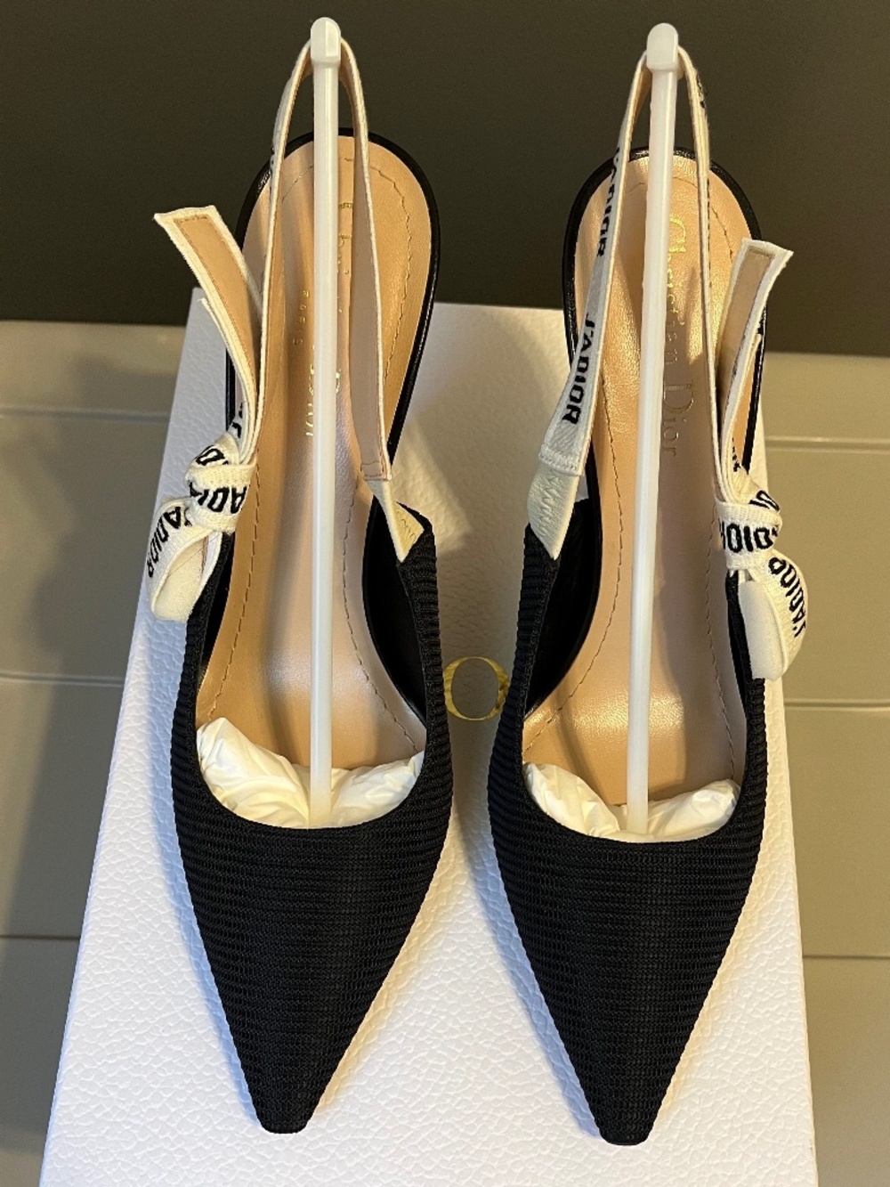Christian Dior J'Adior Slingback Pump- Black Fabric, Brand New in Box, 9.5 US